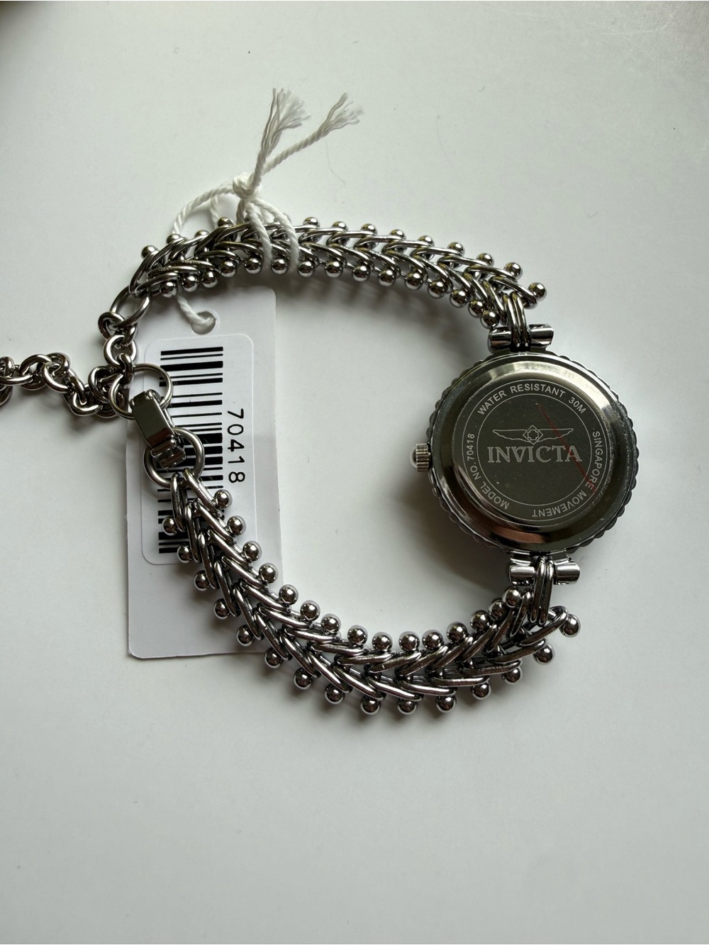 NEW Invicta Angel Lady Silver Tone Crystal Bezel 24.8mm Quartz Bracelet Watch - Picture 6 of 9